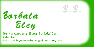 borbala bley business card